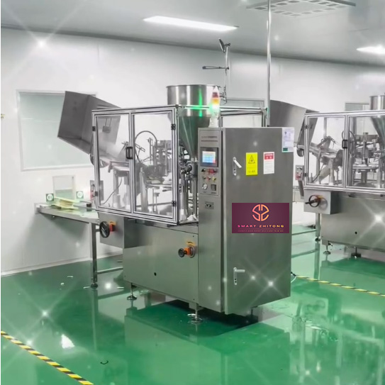 Automatyczna maszyna do napełniania i zamykania Sterownik PLC, zbiornik grzewczy do procesu uszczelniania napełniania pastą i kosmetykami, ekran dotykowy HMI