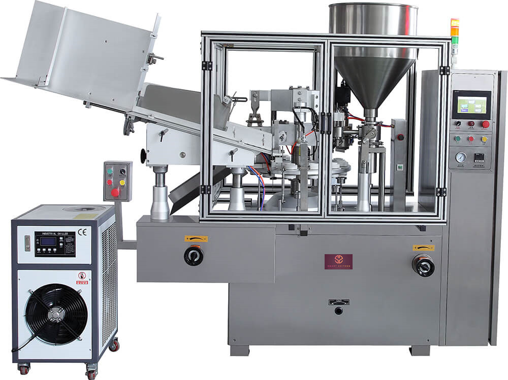 This kind of automatic tube filling and sealing machine is capable to handle different types of viscous and semi-viscous products like as cosmetics, ...
Filling accuracy： ≦±1﹪
Tube dia： Φ10-50 mm
Filling volume： 5-250ml, Adjustable
Tube size： 210mm (Max. length)